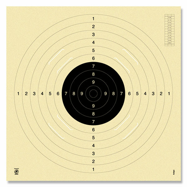 KK Scheibe 100m / Pistole 25/50m  55 x 52 cm